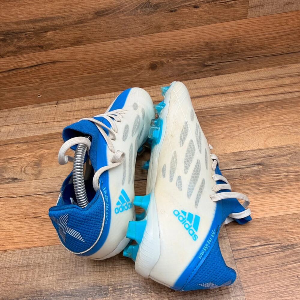 Adidas X Speedflow2 FG Soccer Mens size 5.5 Cleats White Blue GW7474 - Picture 4 of 7